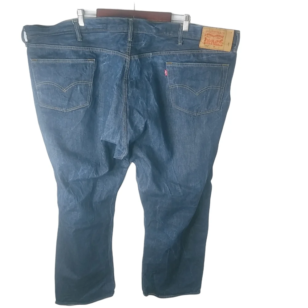 Levis 501 Mens 54x30 Dark Wash Straight Button Fly Jeans - Picture 1 of 15